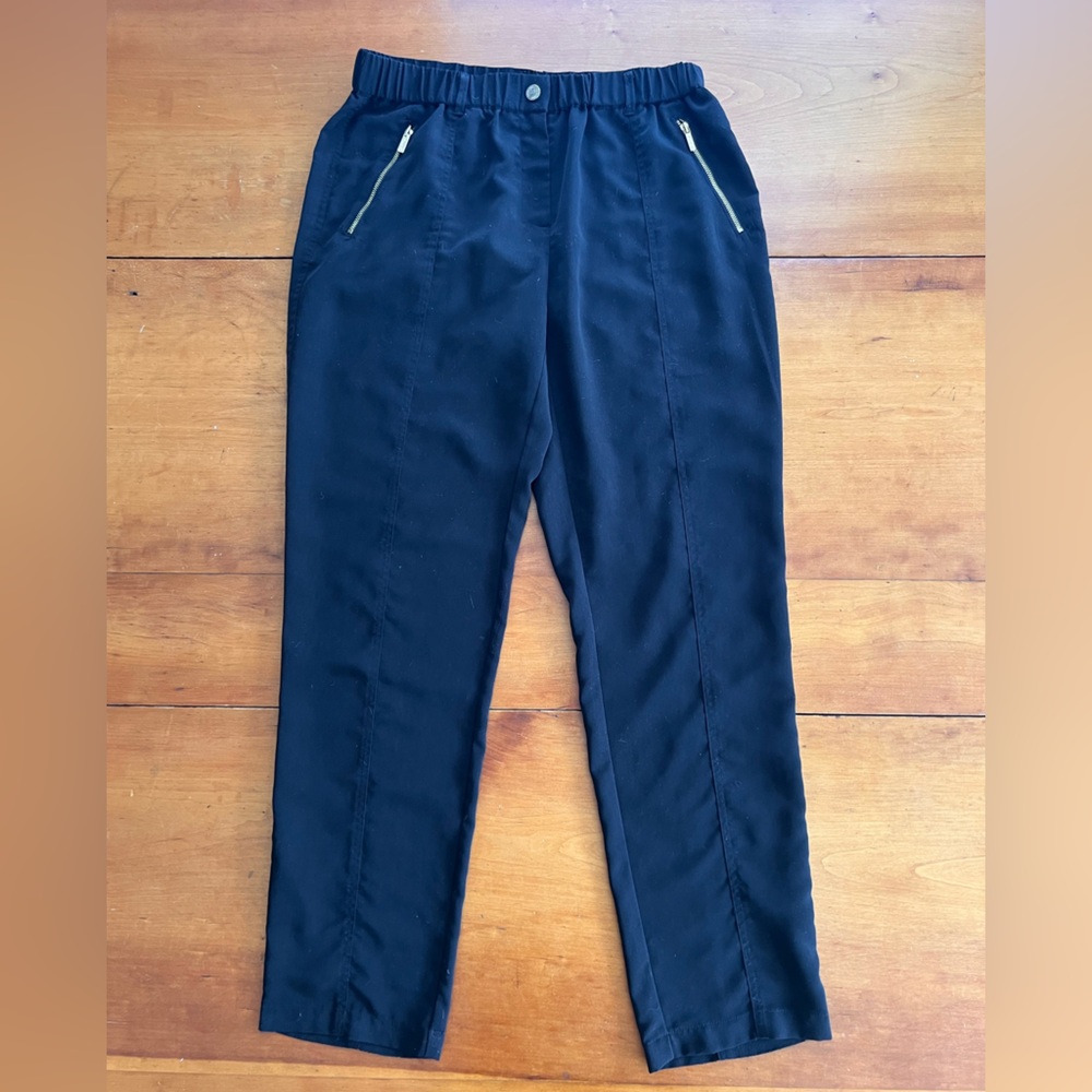 Calvin Klein Women's Lightweight Pants Black Business Casual Sm Med